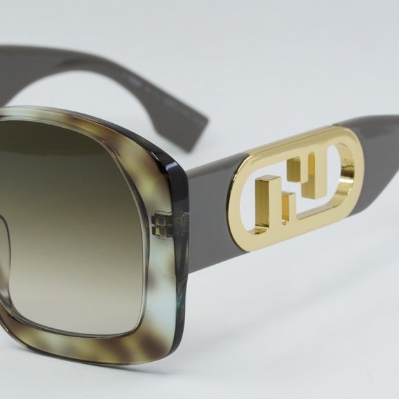 Fendi Gold and Brown Gradient Sunglasses main image 7